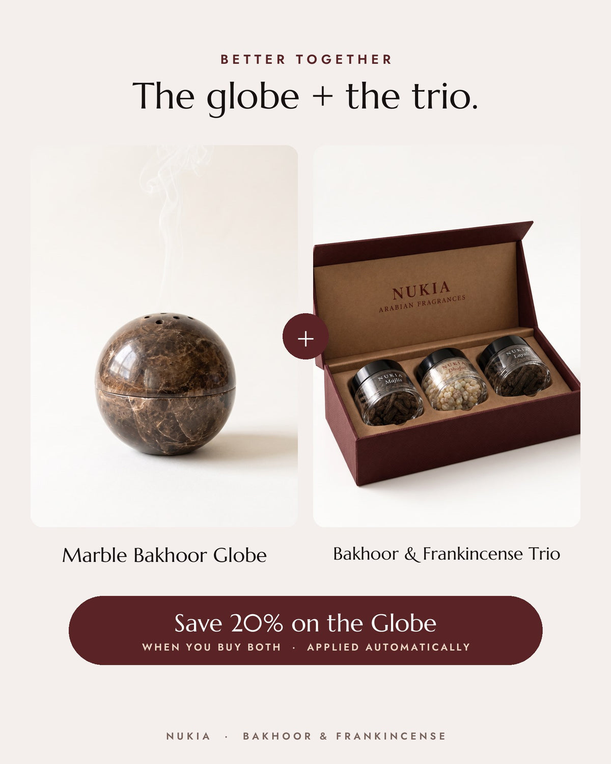 Better together: the globe and the trio, save 20% on the globe when you buy both