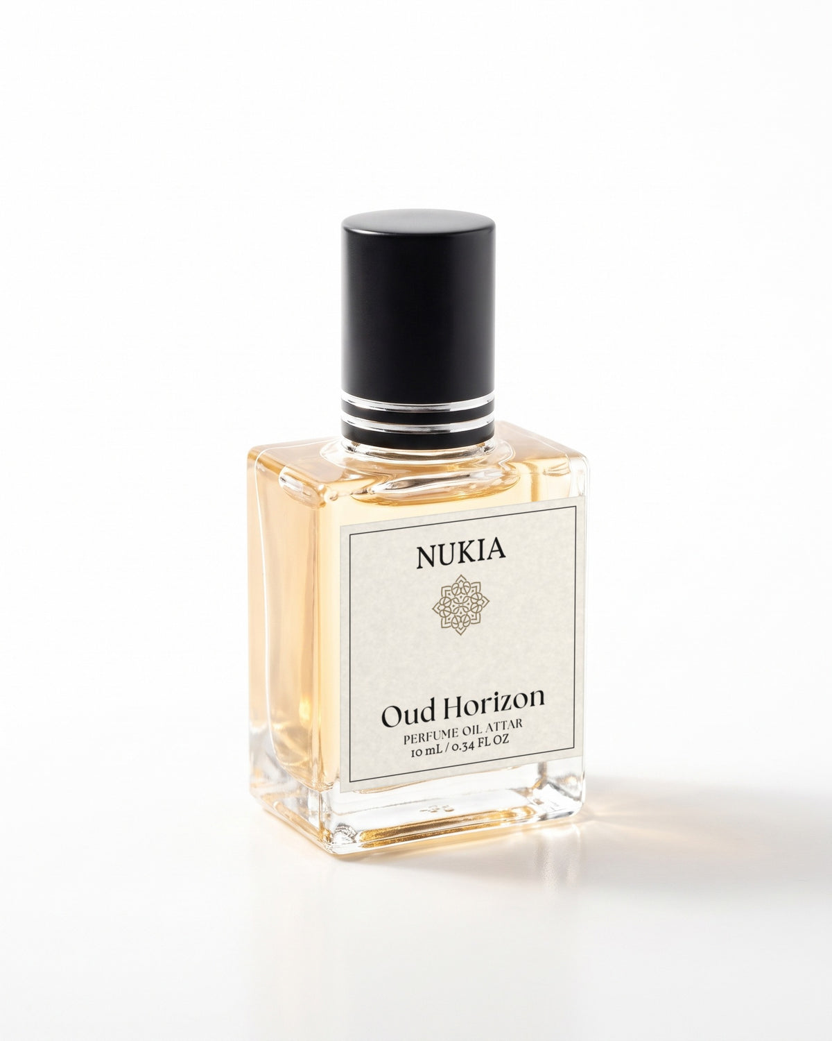 Oud Horizon perfume oil, 10 mL bottle on white